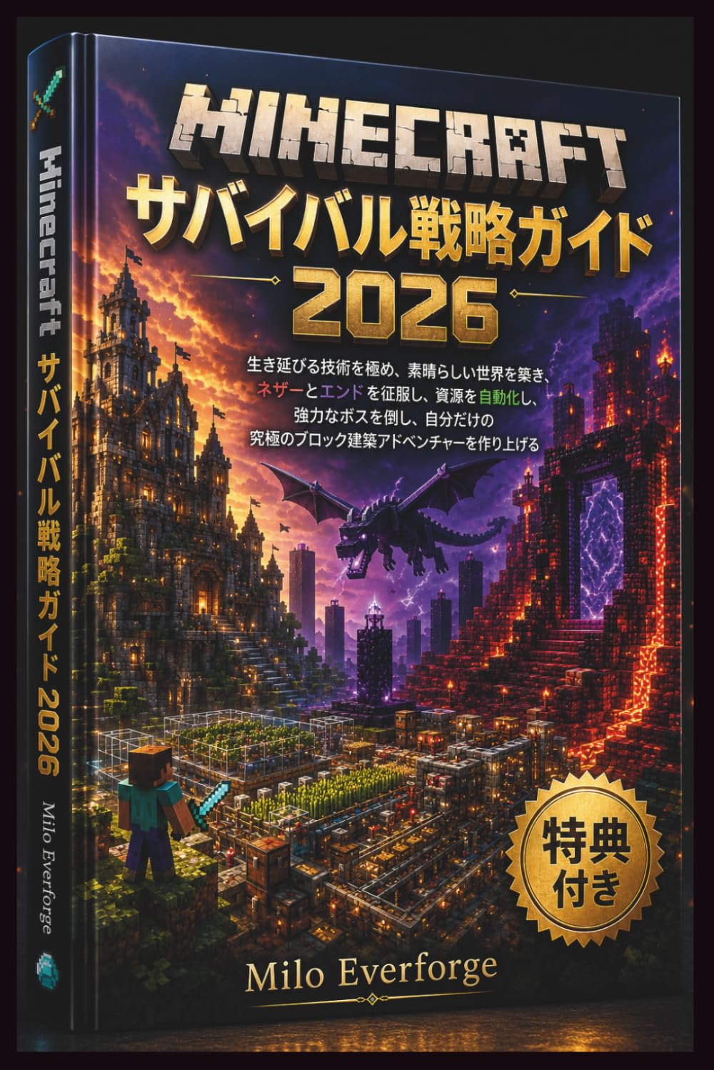 Minecraft サバイバル戦略ガイド 2026: 生き延びる技術を極め、素晴らしい世界を築き、ネザーとエンドを征服し、資源を自動化し、強力なボスを倒し、自分だけの究極のブロック建築アドベンチャーを作り上げる