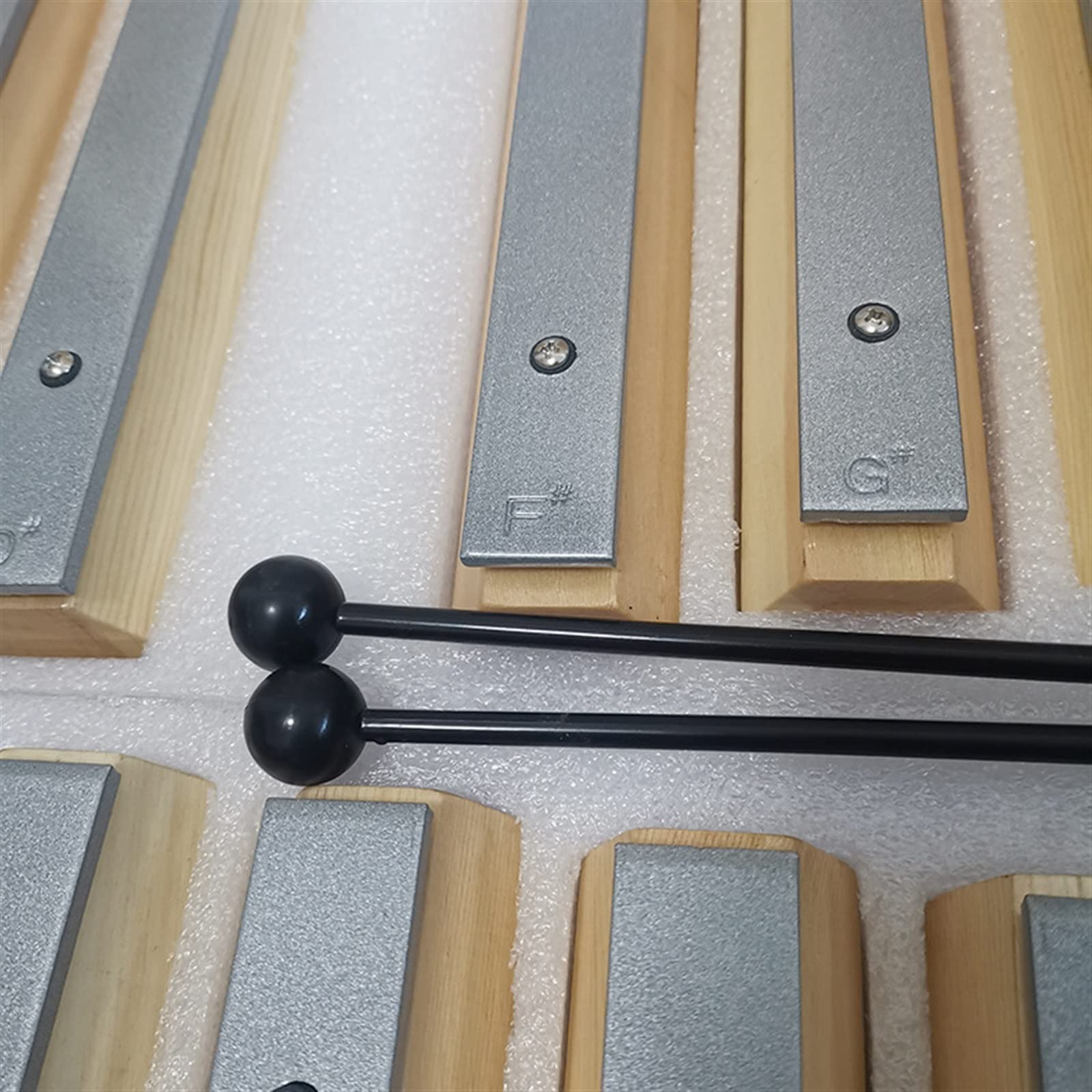 Percussão Musical Pianoforte A Blocchi A 17 Toni Sussidi Didattici Per Principianti Scatola Di Legno Che Bussa A Mano In Mattoni Con Piastra In Alluminio Xilofoni