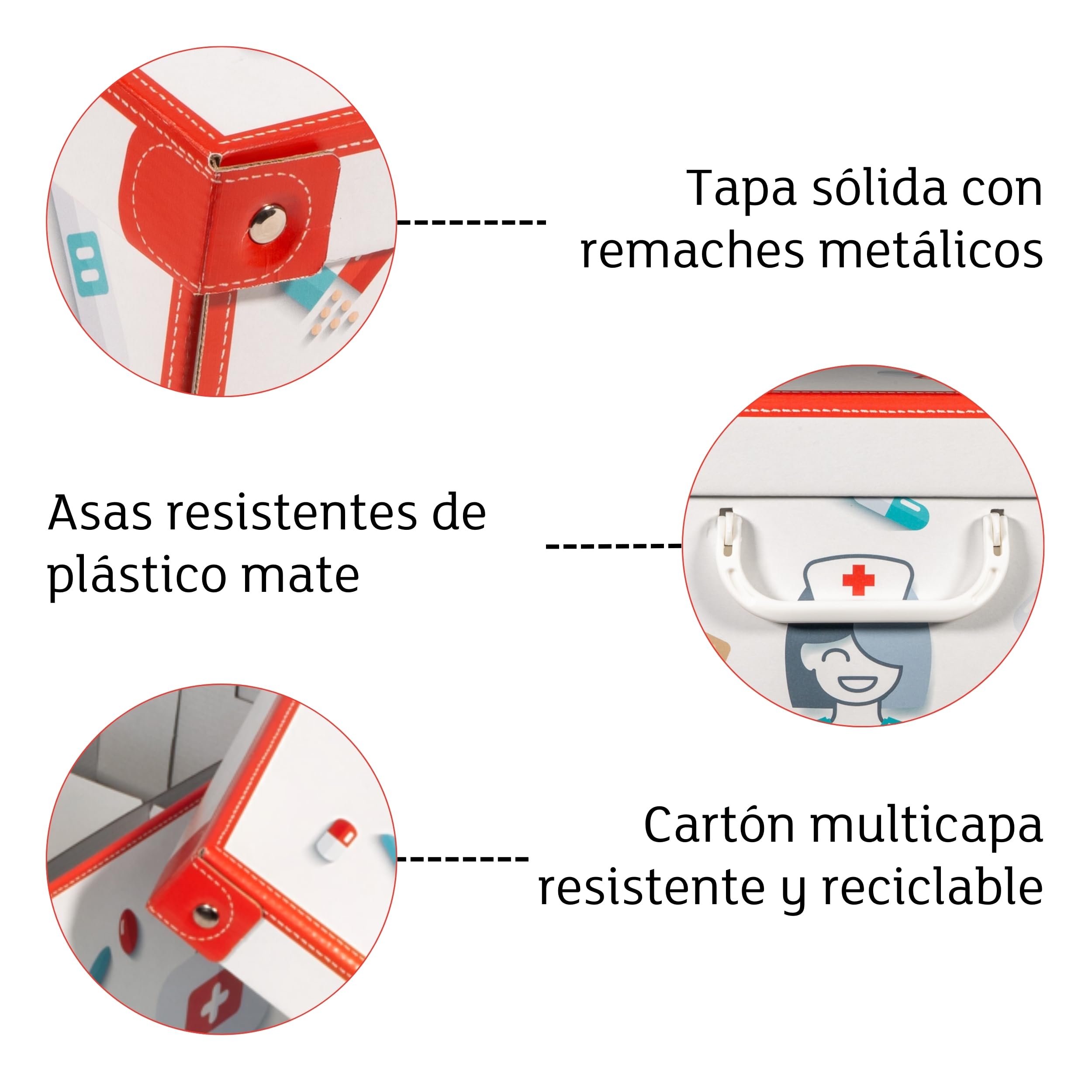 Lavatelli PHARMA ORGANIZER | Caja Medicamentos en CARTÓN, Organizador Fármacos, con divisor interno, 32x42x17,5 cm, Incluye botiquin de primeros auxilios y 4 Tarjetas Médicas. Baúl almacenaje con tapa