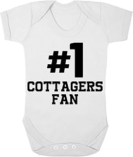 All About The Print Novelty & Special Use Clothing,Novelty,Bodysuits & One Pieces COTTAGERS Hashtag #1 Number One Football Fan Baby Grow Vest Boy Girl Gift Short Sleeve Baby Grow Romper