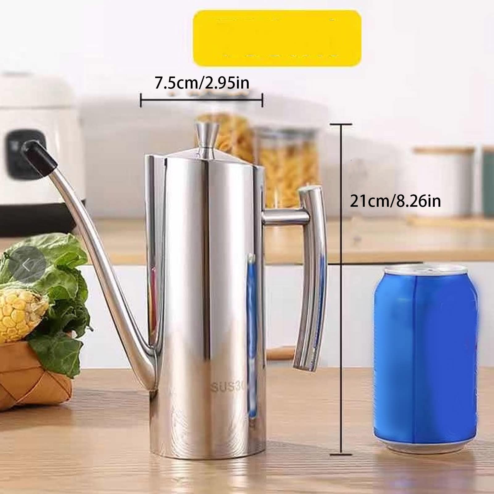700ML Oliera Acciaio Inox Salvagoccia, Oliera Salvagoccia Pentola Bottiglia Olio Portatile Contenitore Olio Bottiglie per Dispenser di Olio per Olio a Tenuta Stagna Drizzler per Cucina,BBQ,Grill