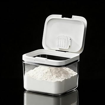 Flour Dispenser 10LBS - 5 L /5 QT /5 KG Rice Container Storage Food Cereal Container Bins Household for Kitchen Pantry Organization 5 L