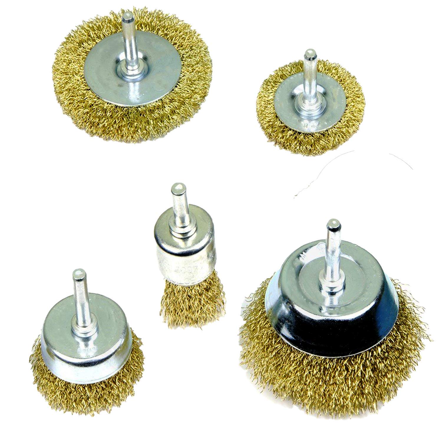 MLD Wire Brass Brush Multipurpose Set to Remove Paint, Dust, Dirt, Medium (Golden) - Set of 5 (B082V9NR5V) Amazon Price History, Amazon Price Tracker