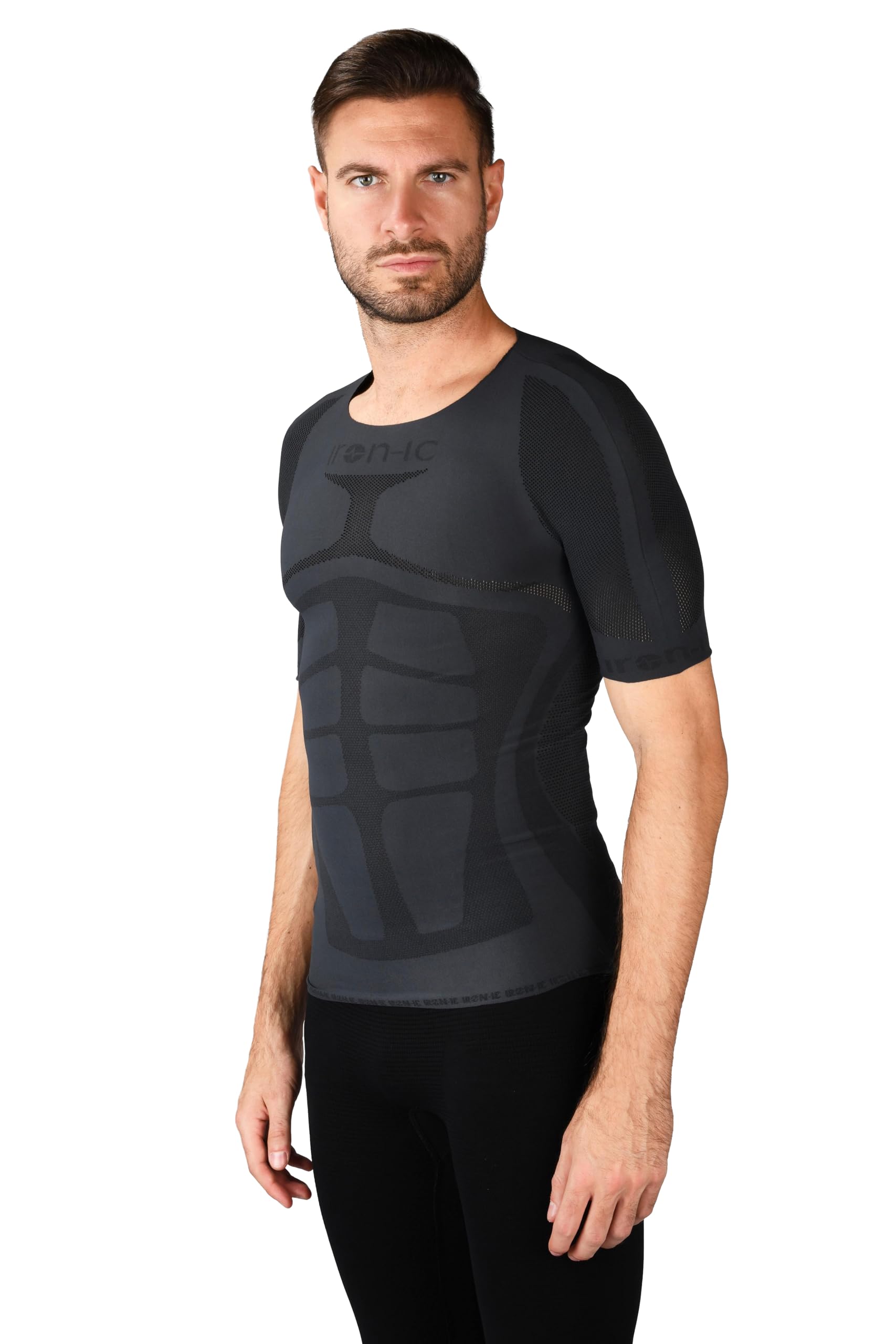 Iron-Ic, Maglia Tecnica Uomo Performance Traspirante - T-Shirt Maniche Corte per Running, Trekking e Crossfit