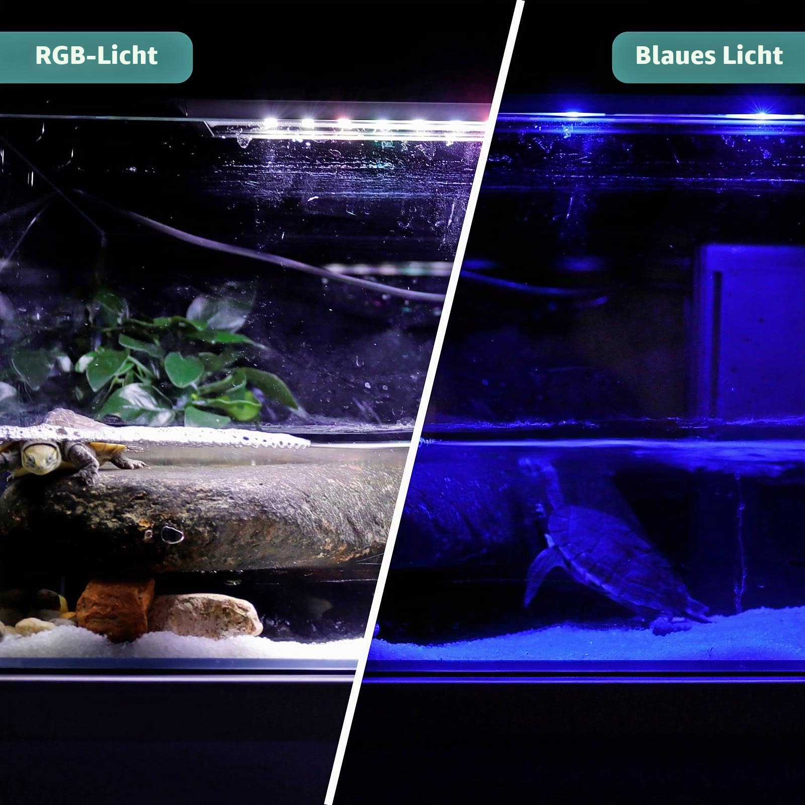 hygger Aquarium Beleuchtung, Vollspektrum Aquarium Licht mit LCD Monitor, 11W RGB LED Aquarium Beleuchtung mit 10 Helligkeitsstufen, Einstellbarer Timer,3 Modus für 30-48cm Süßwasser Aquarien