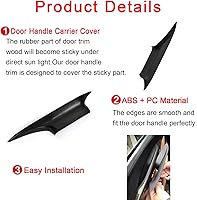 Vista 5 de Reemplazo de la cubierta de la manija de la puerta para BMW Serie 7 730 740 750 760 F01 F02 2008-2014, compatible con la parte delantera izquierda