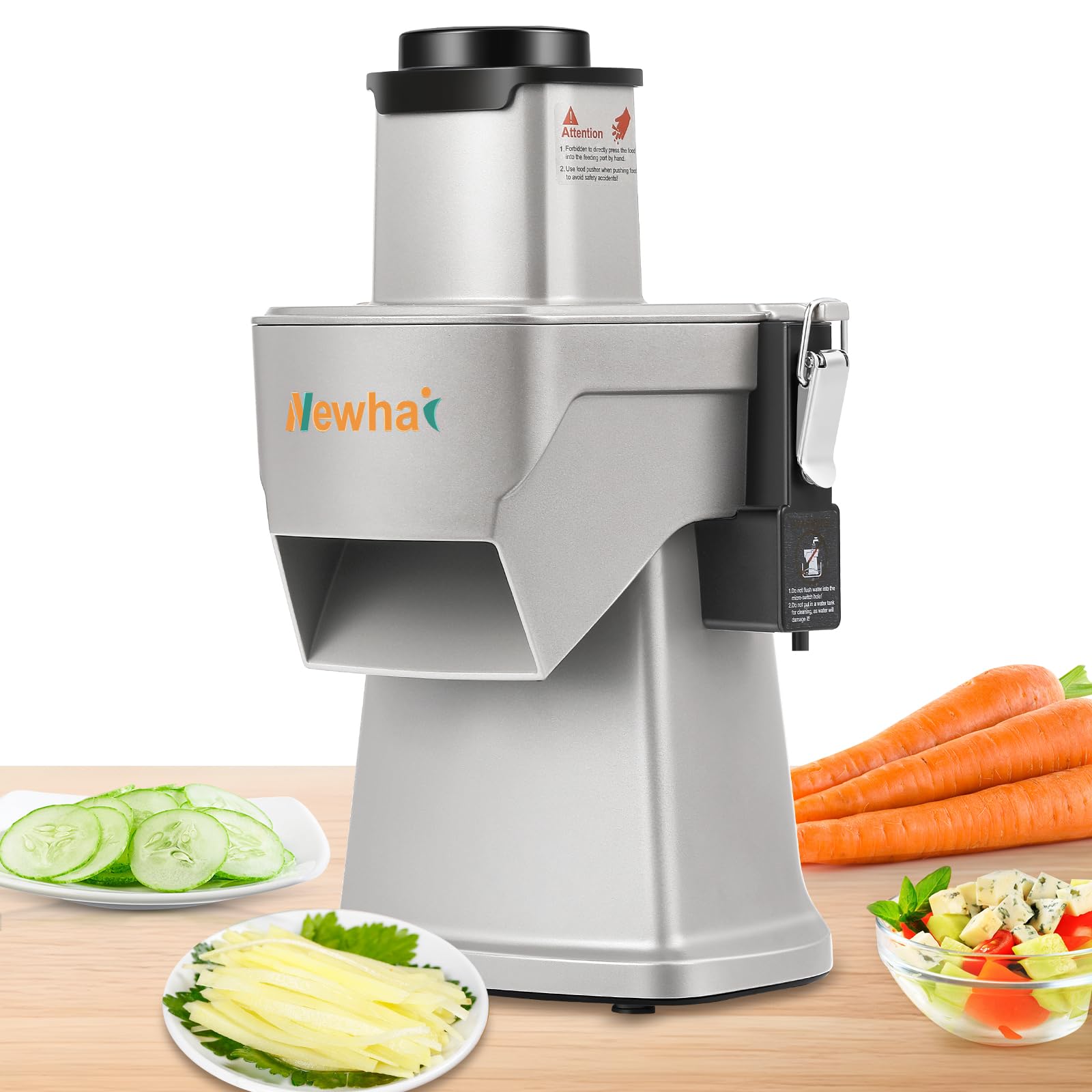 Photo 1 of **PARTS ONLY NON REFUNDABLE** READ NOTES**
Newhai 4 in 1 Commercial Vegetable Chopper, Multifunctional Automatic Dicer & Slicer, with 110V Quite Motor and Multi Blades