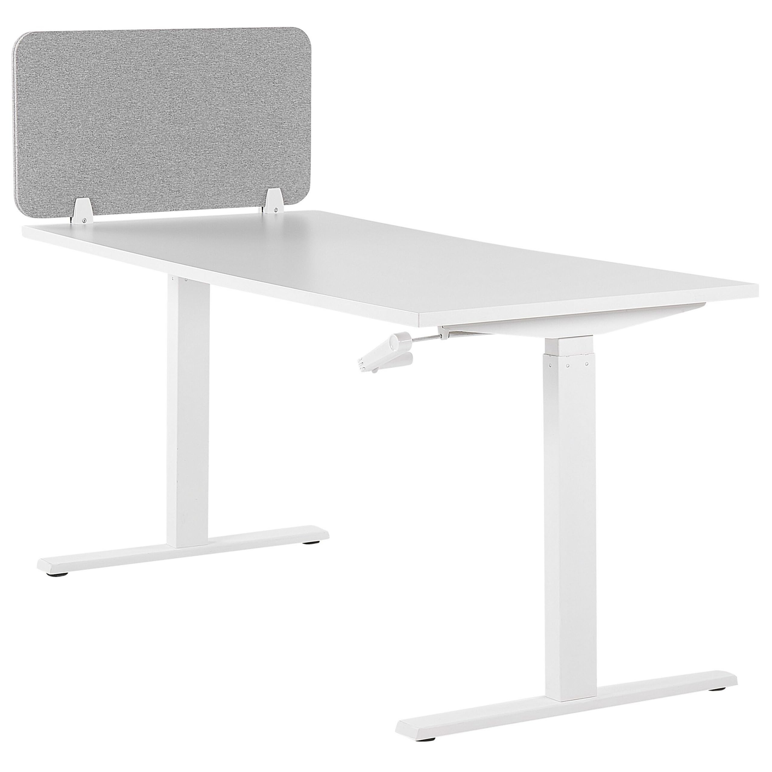 Beliani Pannello Divisorio Fonoassorbente in Pet 72 x 40 cm Grigio Chiaro