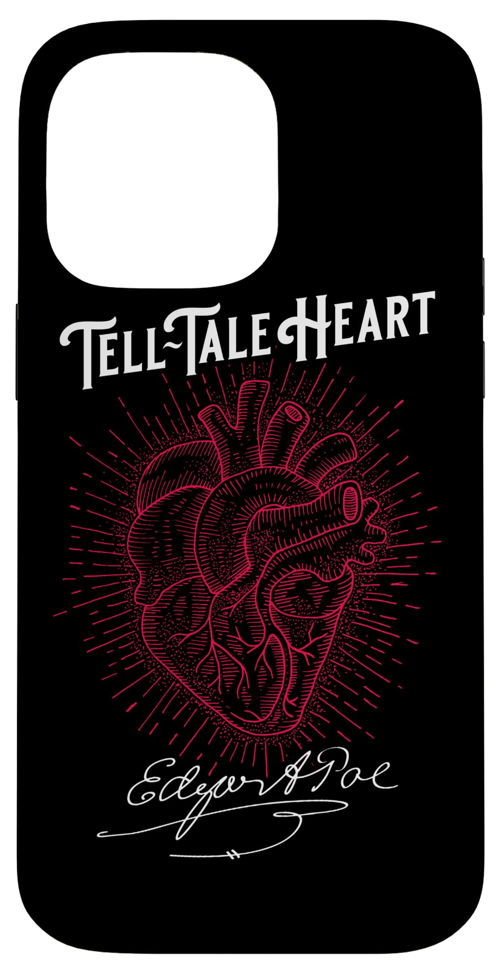 Edgar Allan Poe Tell-Tale Heart Literary Case for iPhone 14 Pro Max