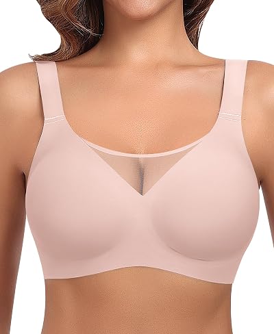 Ganado Jelly Wireless Bras for Women Full Coverage Bra