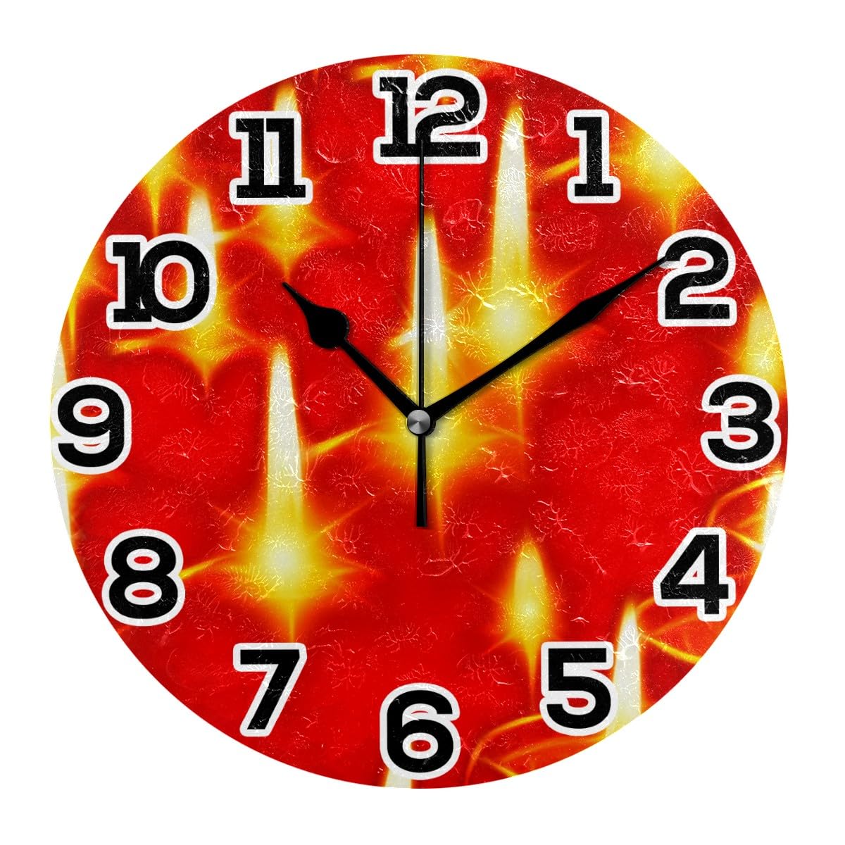 Horloge murale ronde pour décoration de salon et de chambre à coucher moderne