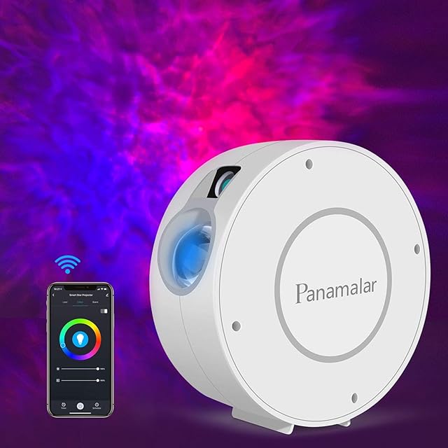 PANAMALAR Smart Star Projector, WiFi Galaxy Projector with LED Nebula Cloud, Compatible with Alexa, APP Control, Timer Setting, 360° Rotation Night Light for Kids Adults Bedroom Home Gifts Party