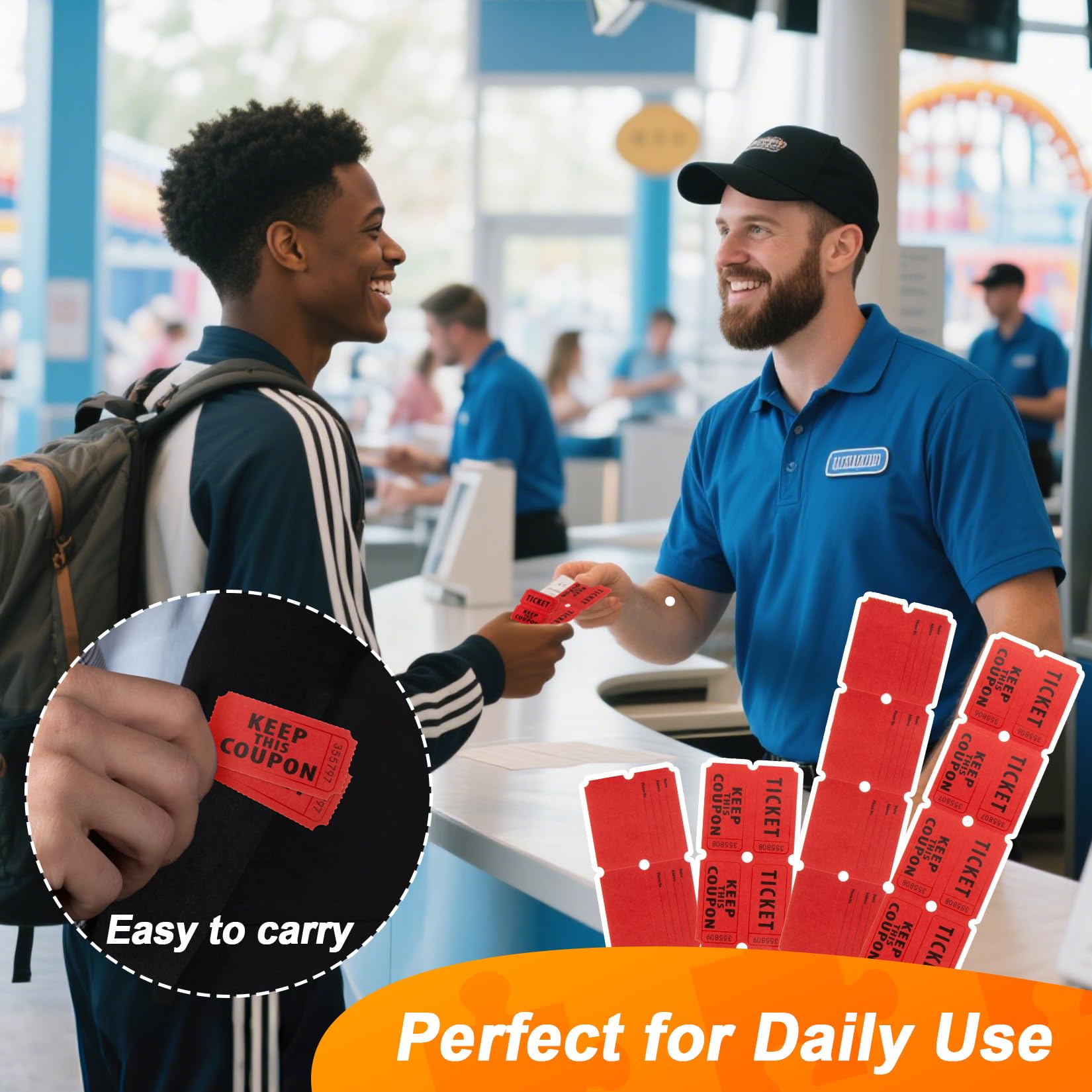 Snapklik.com : 200PCS Double Roll Raffle Tickets - 50/50 Writable ...