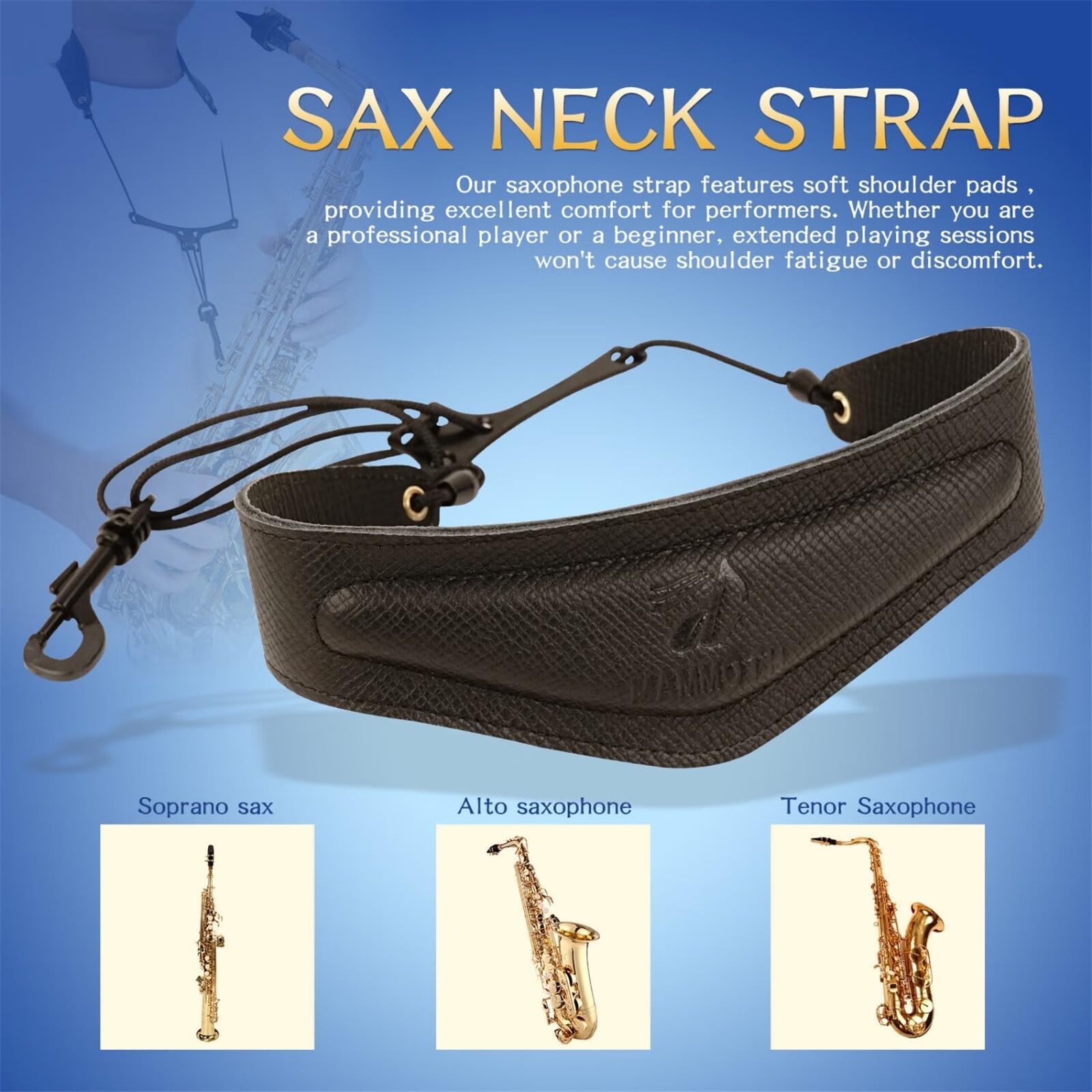 Tracolla Per Sassofono Contralto, Strumento Elettrico A Fiato, Tracolla Universale In Pelle Bovina Per Adulti Principianti accessori per sassofono