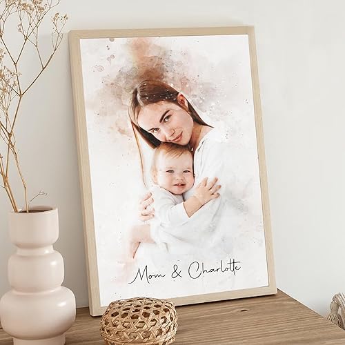 Miniatura 14 de Retrato de acuarela personalizado de regalo de foto perfecta boda pintura de foto personalizada regalo de acuarela de compromiso para ella Regalos