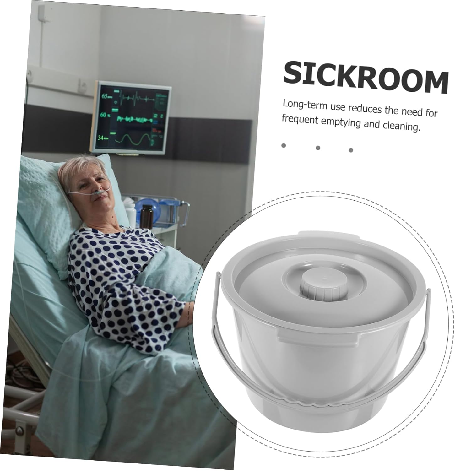 Portable Toilet for Adults with Lid Capacity Chamber Pot Lightweight and Compact Design for Indoor Use Convenient Spittoon for Travel Camping and Home