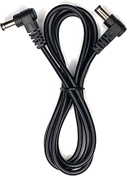 3 Foot Right Angle DC Power 5.5mm x 2.1mm Patch Cable Wire Male to Male