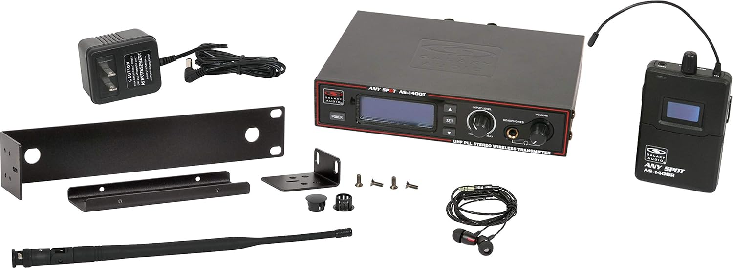 Galaxy Audio AS-1400 Wireless In-Ear Personal Monitor System, Code M (516 MHz - 558 MHz)