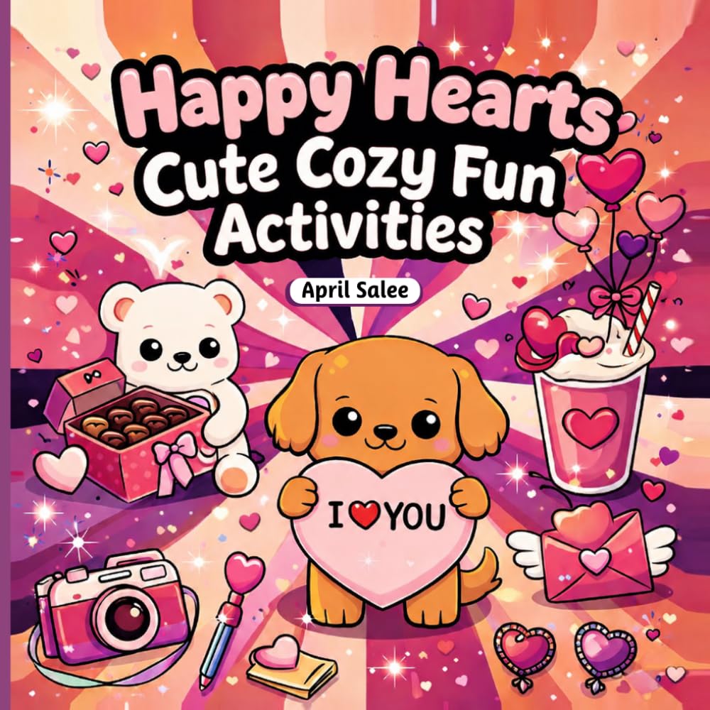 Valentine’s Cute Cozy Fun Activities: Adorable Valentine’s Day Coloring and Activity Book for Kids, Toddlers, and Preschoolers,Perfect Heart-Themed Gift for Boys and Girls