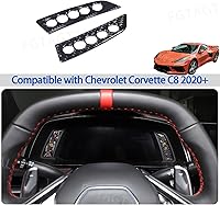 Vista 6 de Adhesivo suave de fibra de carbono para panel de instrumentos, compatible con Chevrolet Corvette C8 2020-2025, accesorios adhesivos para panel