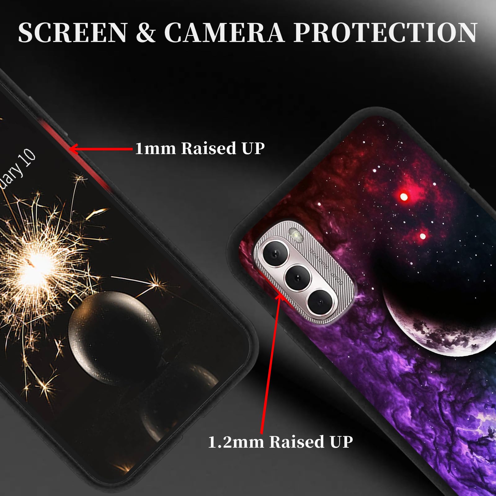 Funda para Moto G Stylus 2022 con patrón de galaxia púrpura para mujeres, hombres y niñas, suave, delgada, TPU a prueba de golpes, funda para teléfono Motorola Moto G Stylus 4G 2022