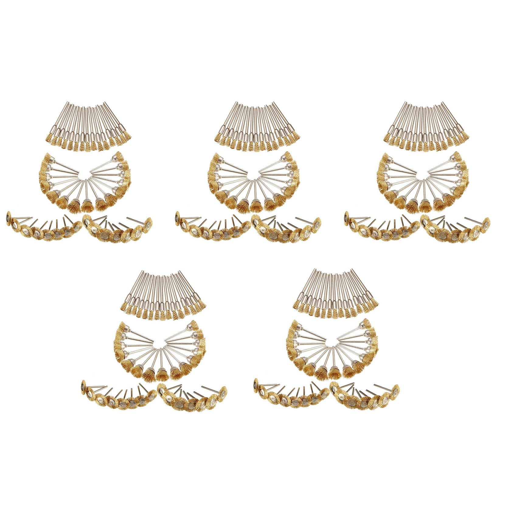 Jnchdghwa Pictures Color 225Pcs Copper Wire Brush Wheel Sanding Accessories For Rotary Grinder Tools