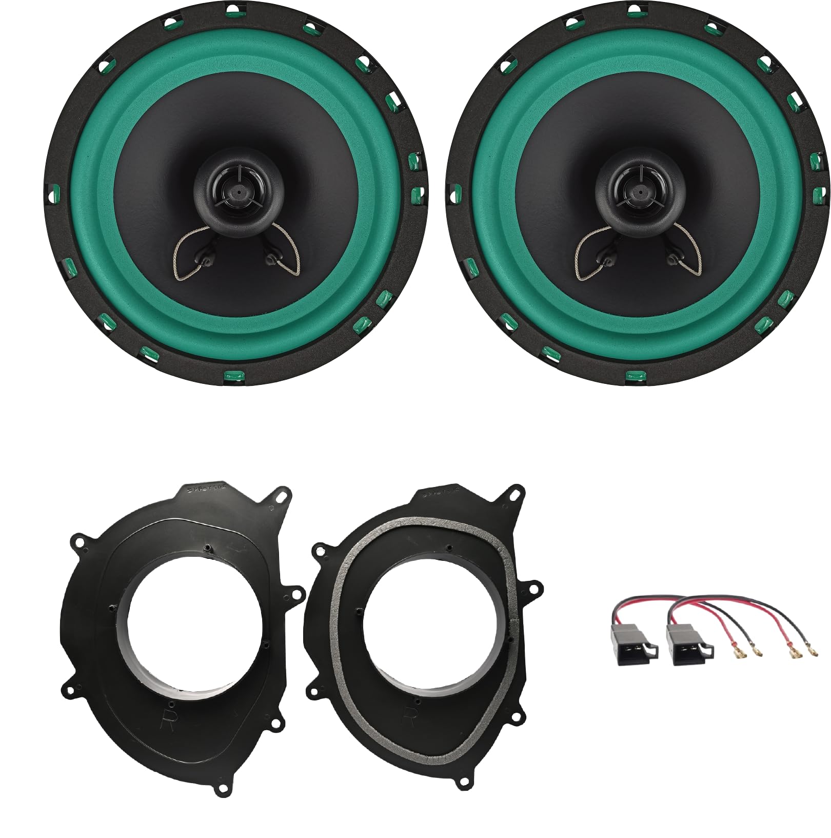 IPNOSIS Kit 2 boîtiers IP01165 16,5 pour Renault Clio IV de 2013 à 2021 + 2 supports avant +2 connecteurs