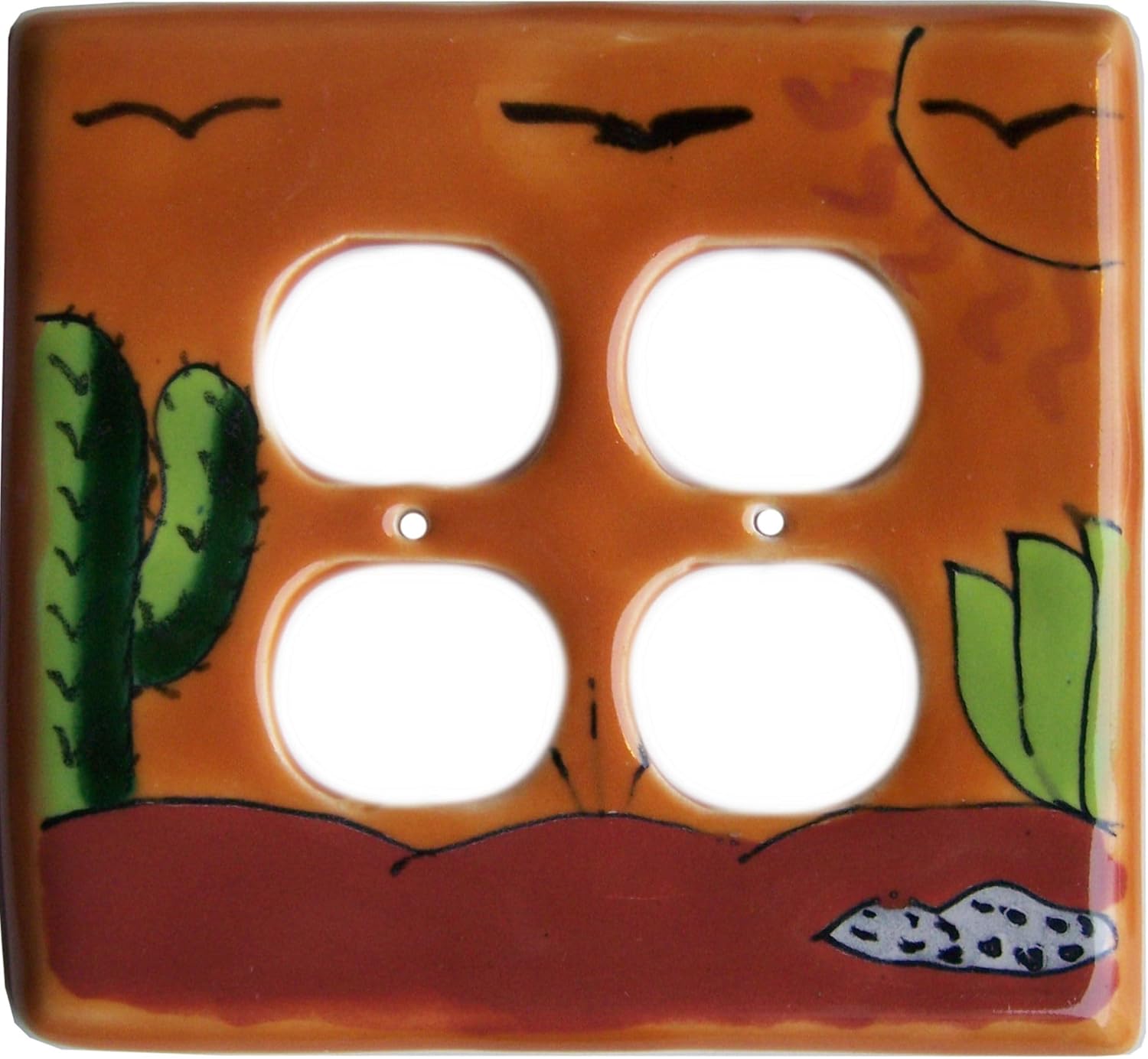 Desert Talavera Double Outlet Switch Plate