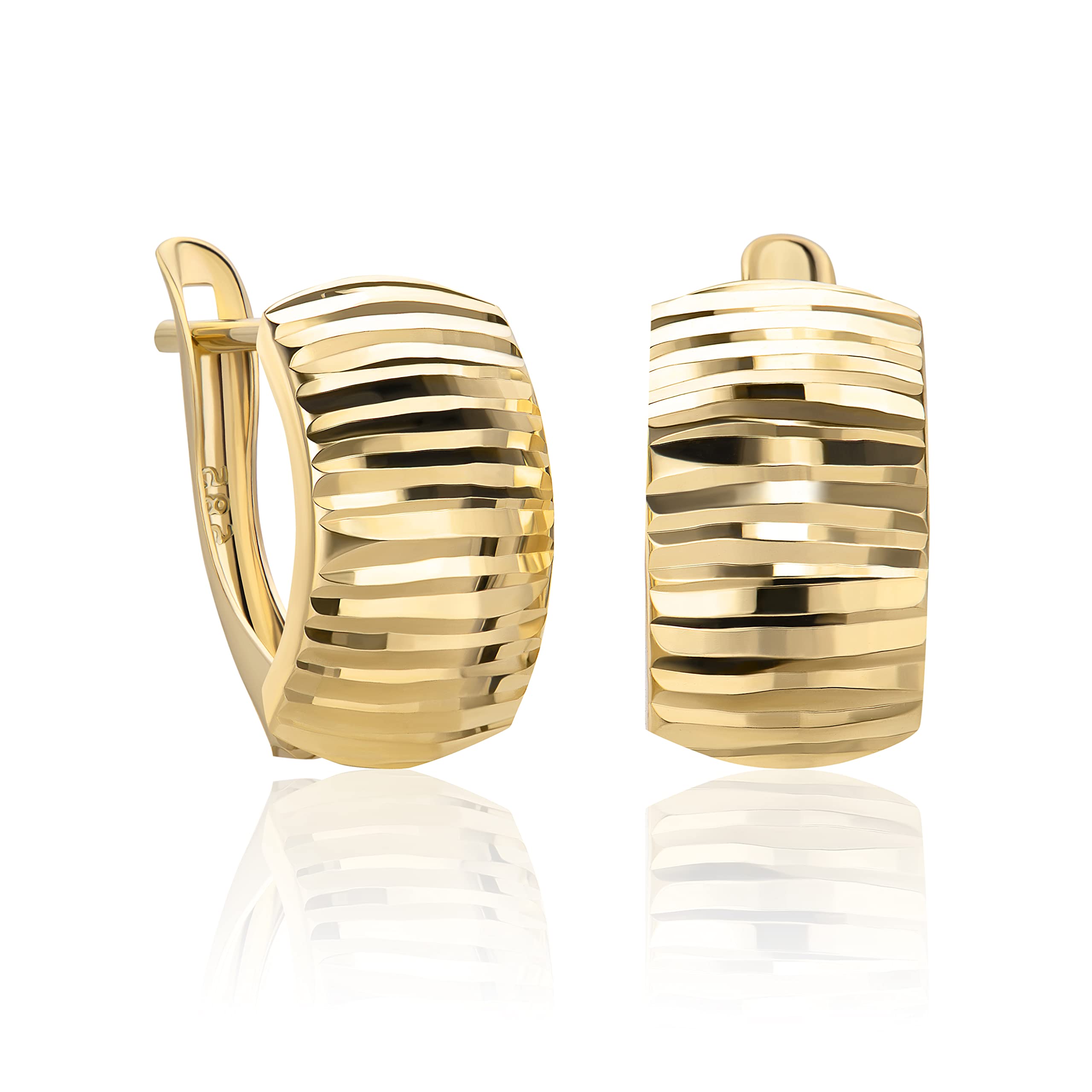 PRINS JEWELS 14 Karat 585 Gold Ohrringe Creolen Gelbgold SIT04