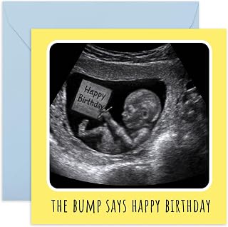Surprise Birthday Card – Ultrasound Scan – Fun Pregnancy Baby Reveal Greeting Card for Dad, Mom, Grandparent, Aunt, Uncle, Wife, Husband, Boyfriend, Girlfriend, Fiance, Him, Her – Expecting Parent