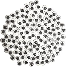 Googly Eyes Wiggle Eyes Doll Eyes Art and Craft Eyes Black/White (200 Pieces, 10mm)