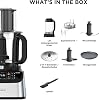 Kenwood MultiPro OneTouch FDM73.480SS Compact Food Processor & Stand Mixer 6 Accessories 6 Automatic Programmes Variable Speed & Pulse Function Integrated Scale 1000 W Silver