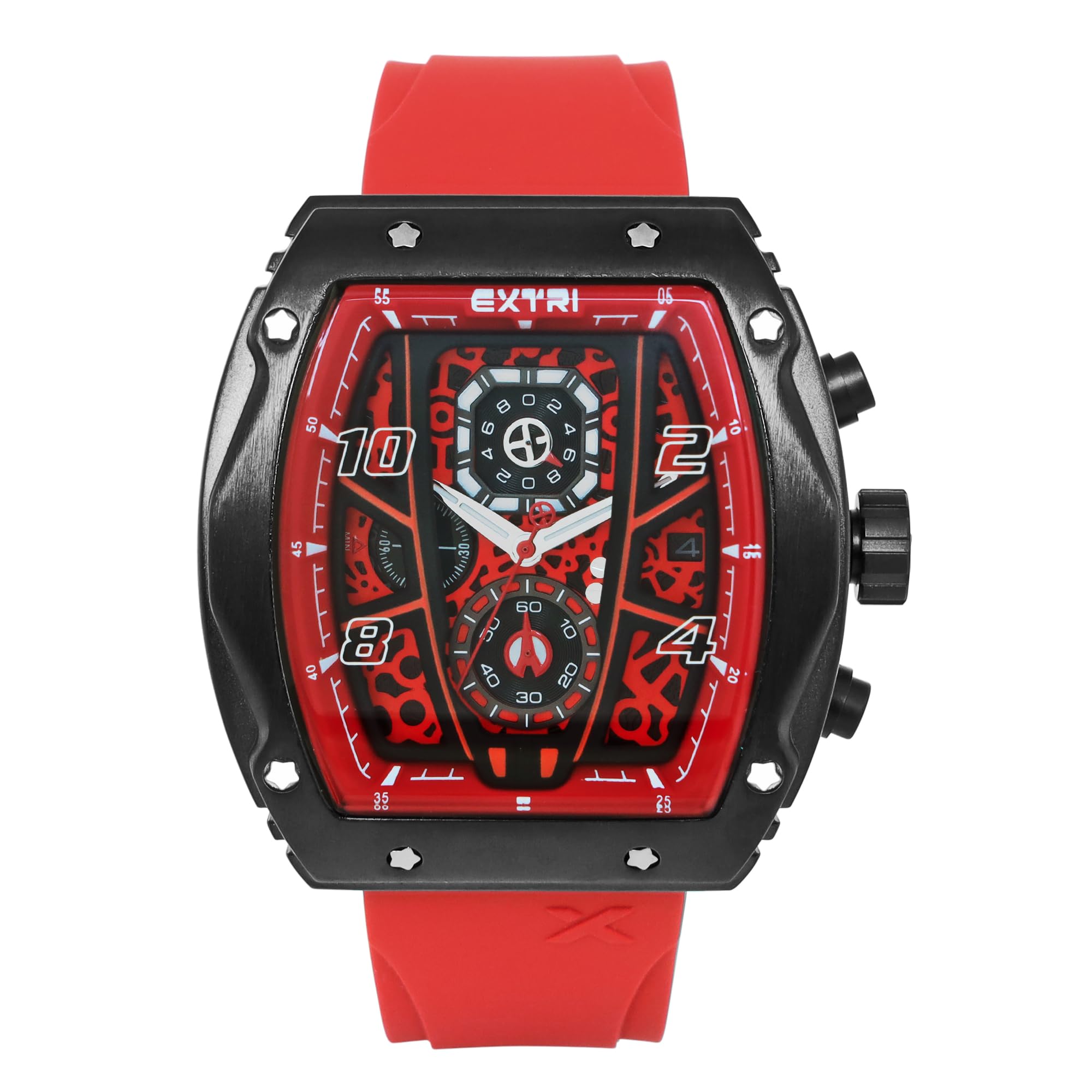 Buy EXTRI Analog Red Dial Men's Watch-X6053-G at Amazon.in