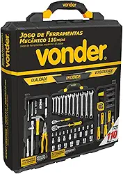 Jogo de ferramentas com 110 peças, para mecânico, VONDER