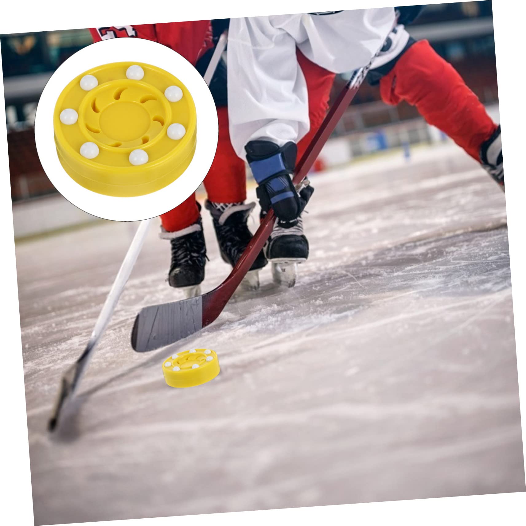 4 Pièces Première Rondelle De Hockey Hockey Professionnel Rondelle De Hockey À roulettes Verte Rondelles De Hockey en Plein Air Hockey À roulettes en Ligne Rondelle De Hockey sur