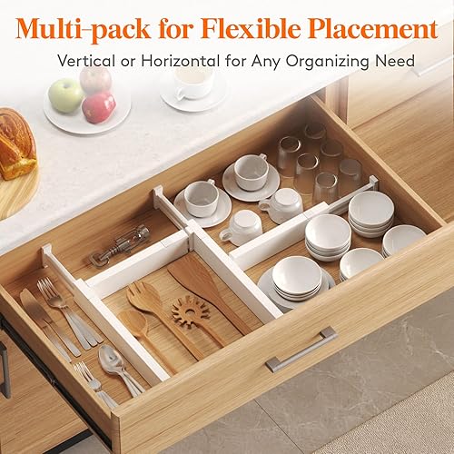 Miniatura 8 de Lifewit Contenedor de arroz de 25.4 libras, dispensador de arroz con barril visible, contenedor de almacenamiento de arroz, paquete de 5 divisores