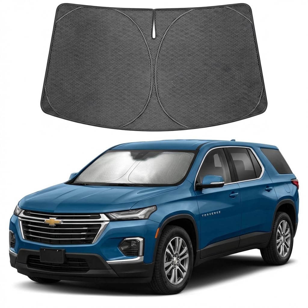 Proadsy Custom Fit Car Windshield Sun Shade for 2024-2026 Chevy Traverse