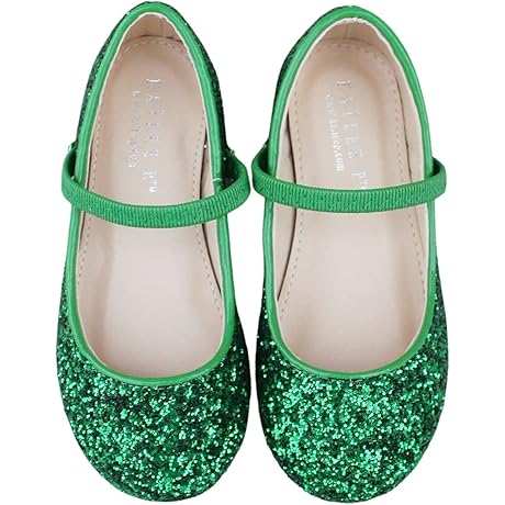 Zapatos de Tinkerbell para niña: Zapatos de ballet Rock Glitter Mary Jane,...
