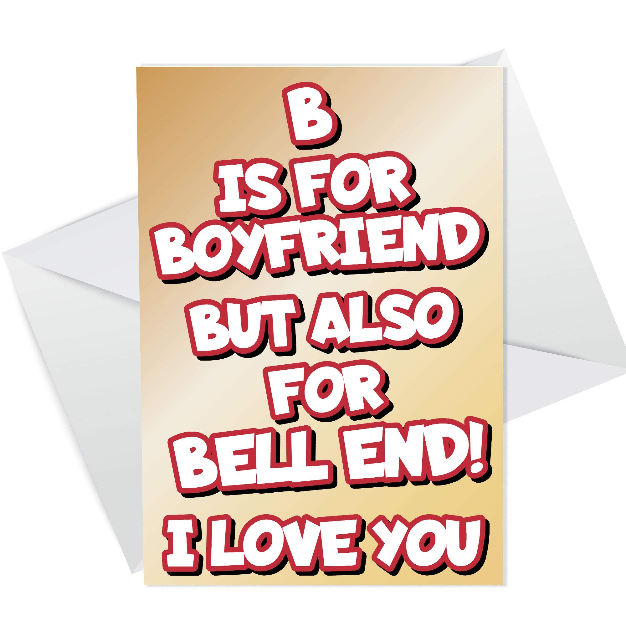 Funny RUDE Card For Boyfriend On Valentines Day Anniversary Card For Him