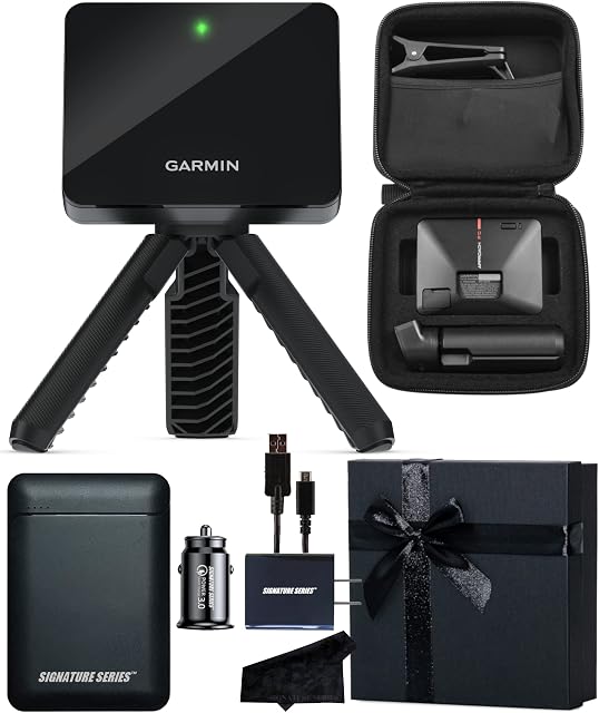 Garmin Approach R10, Portable Golf Launch Monitor, Take Your Game Home, Indoors or to The Driving Range, Up to 10 Hours Battery Life with Signature Series Gift Bundle