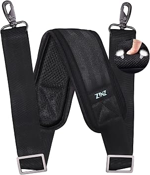 79 inch Shoulder Strap, Extra-thick Fixed Cushion Pad and Dual Clasps Universal Replacement Strap with Metal Swivel Hooks for Laptop Bags, Luggage Bags, Camera, Crossbody 200cm,Black