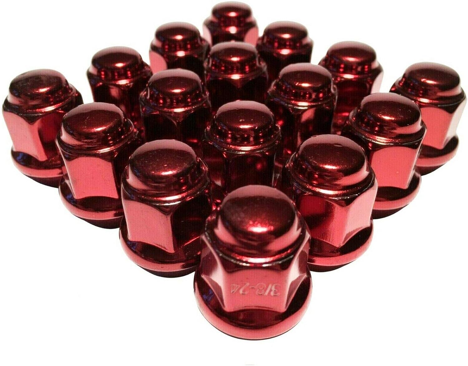 Coyote - 16 Black Tapered Base 3/8" Lug Nut Set 17mm Hex ATV UTV Compatible with KTM Polaris ITP Wheels