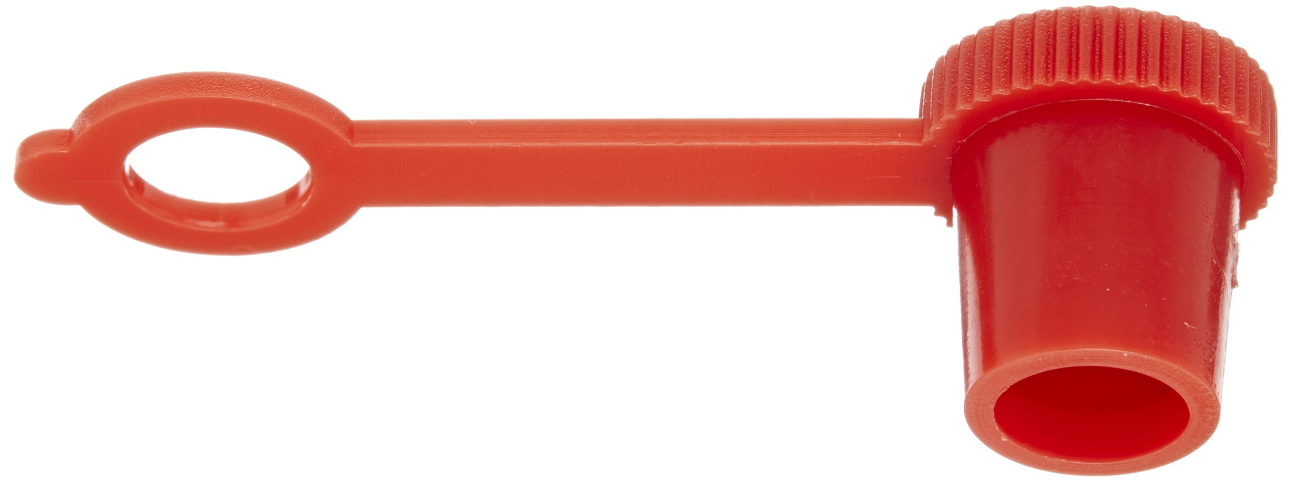 GPN 985 / 0201 Polyethylene Grease Nipple Cap with Tab, Red, 6 mm Tube OD, 12 mm Length (Pack of 100)