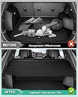 Vista 414 de Powerty Cubierta de Carga para Accesorios Kia Sportage 2023-2025 2026, Textura de Lona Cubierta Retráctil para Maletero Trasero de Carga de Equipaje