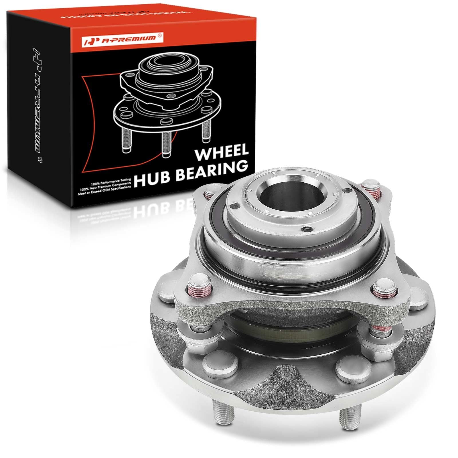 A-Premium Front Wheel Bearing and Hub Assembly with 6-Lug Compatible with Toyota Tacoma 2005-2020, 4Runner 2003-2020, FJ Cruiser 2007-2014, RWD Only