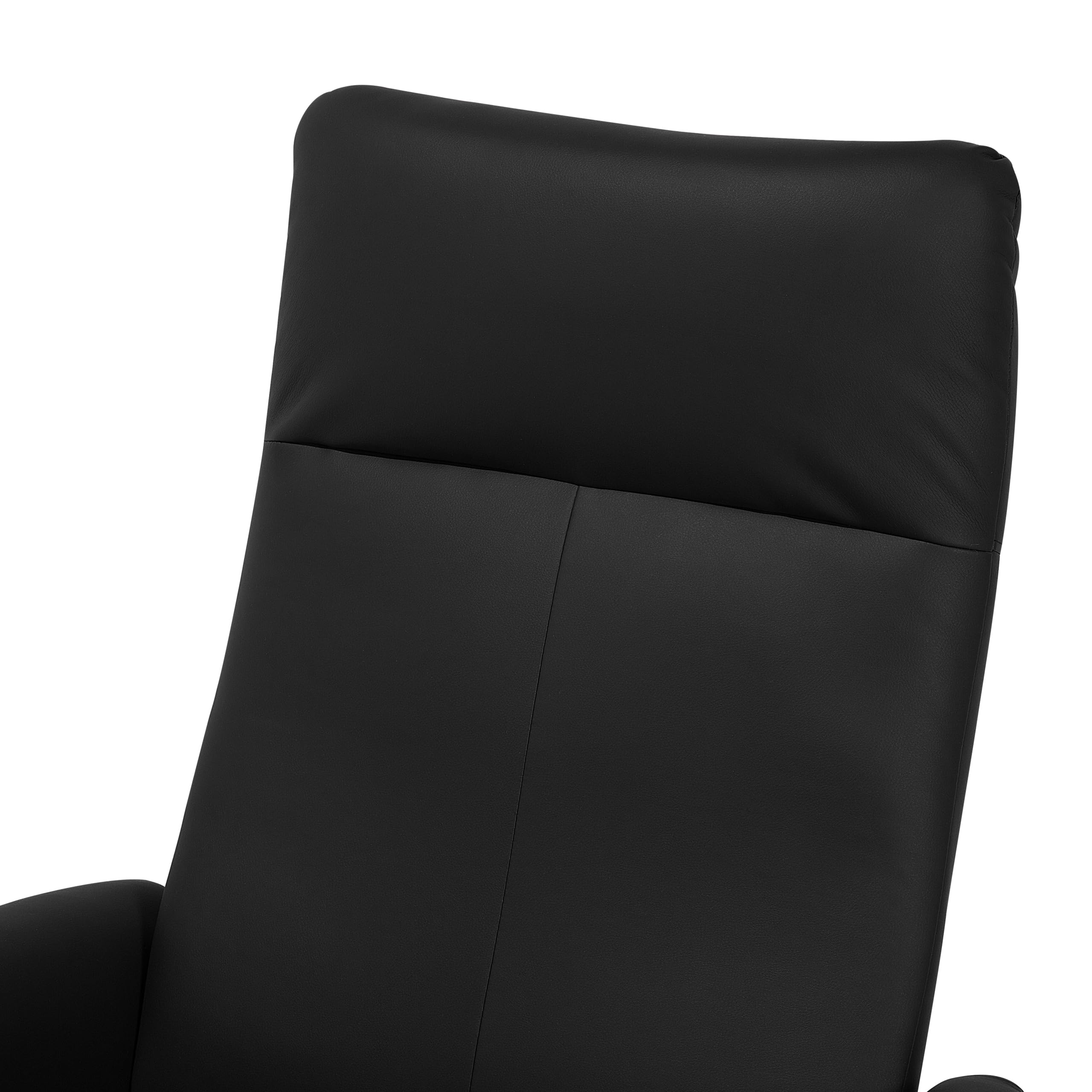 Beliani Eleganter Wohnzimmer Sessel Kunstleder schwarz elektrisch verstellbar Prime