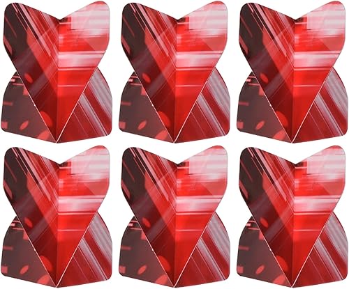 PATIKIL Dart Flights - Paquete de accesorios de dardos estándar PET para puntas de acero de punta suave, estilo de rayas gruesas