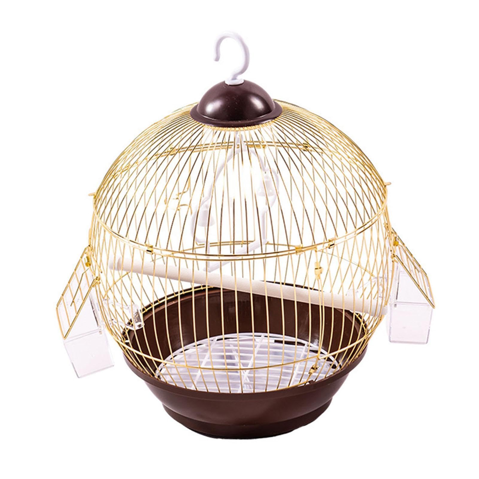 Standkäfig Vogelkäfig Hängekäfig Papagei Vogelkäfig für Finken Kleinvögel, Gold