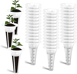 Patioer Grow Baskets Replacement, 100 Pieces Hydroponic Net Pots Pods for Grow Sponges Garden Slotted Cups Plant Growing Containers for Hydroponic
