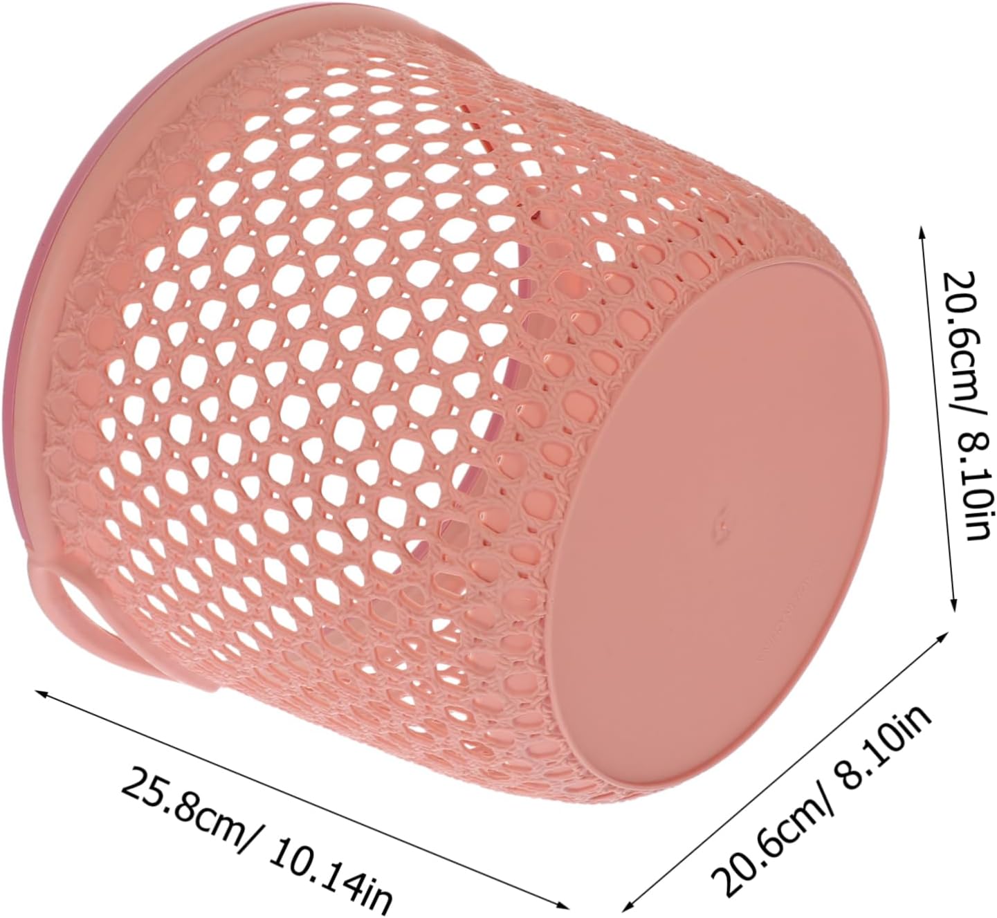 Zerodeko Hollow Storage Basket with Handles Medium Laundry Hamper for Bathroom and Bedroom Breathable Material Organizer for Clothes and Sundries Lightweight Portable Laundry Bin Light Pink